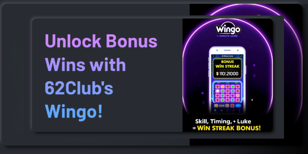 Mastering 62Club’s Wingo Game: How Win Streak Bonuses Can Boost Your Play Responsibly