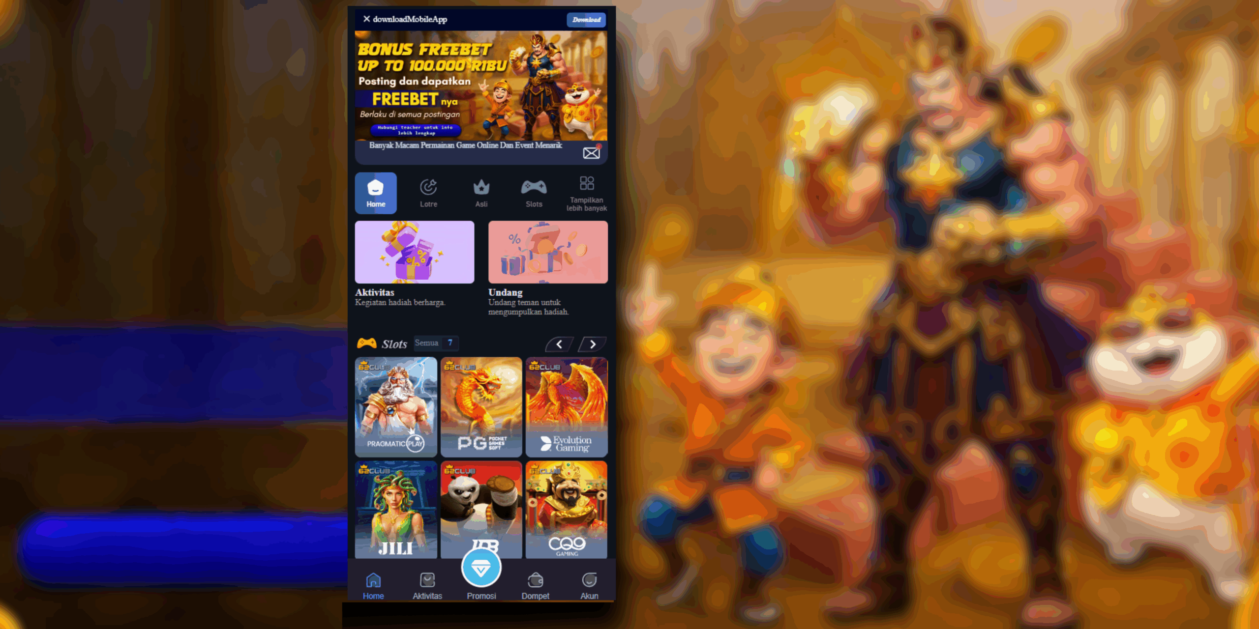 Excited players celebrating their freebet bonus wins on 62Club online casino platform